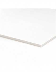 CARTON MOUSSE / PLUME BLANC, 5MM épaisseur, 50 X 65 CM