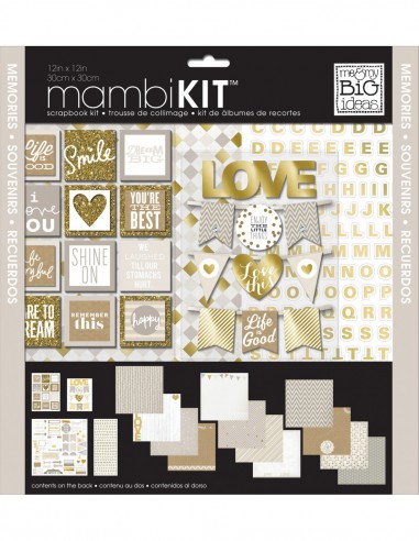 KIT DE SCRAPBOOKING - SOUVENIRS - All About Neutrals - gold foil