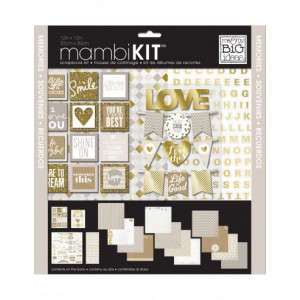 KIT DE SCRAPBOOKING - SOUVENIRS - All About Neutrals - gold foil
