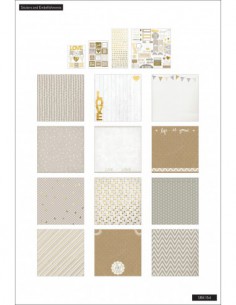 KIT DE SCRAPBOOKING - SOUVENIRS - All About Neutrals - gold foil 2