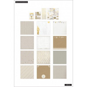 KIT DE SCRAPBOOKING - SOUVENIRS - All About Neutrals - gold foil