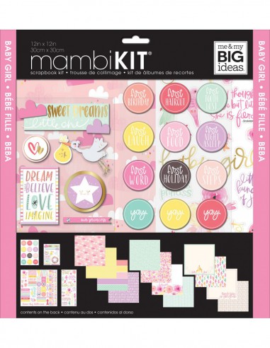 KIT DE SCRAPBOOKING - BÉBÉ FILLE - Pastels - Baby Girl