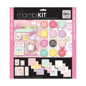 KIT DE SCRAPBOOKING - BÉBÉ FILLE - Pastels - Baby Girl