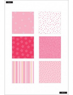 KIT DE SCRAPBOOKING - ALBUM SOUVENIR  -Ellen- Baby Girl Page Kit 2