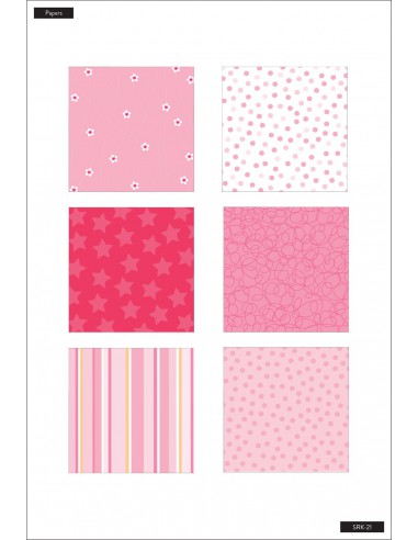 KIT DE SCRAPBOOKING - ALBUM SOUVENIR  -Ellen- Baby Girl Page Kit