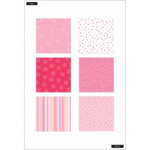 KIT DE SCRAPBOOKING - ALBUM SOUVENIR  -Ellen- Baby Girl Page Kit