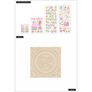 KIT DE SCRAPBOOKING - ALBUM SOUVENIR  -Ellen- Baby Girl Page Kit