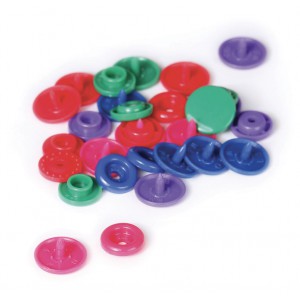lot de 10 boutons pressions résine  COULEURS VIVES diamètre 12,2mm