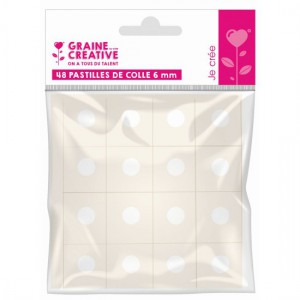 48 pastille de colle - glue dot 6mm