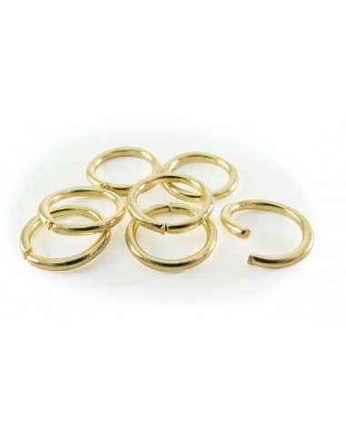 20 anneaux brisés doré 7mm