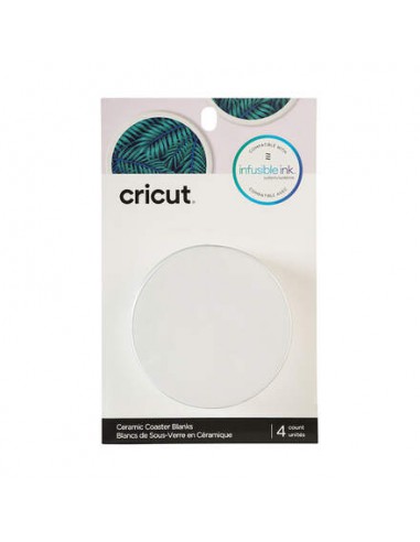 CRICUT EXPLORE/MAKER - 4 SOUS-VERRE ROND CERAMIQUE 9,1 cm INFUSIBLE INK