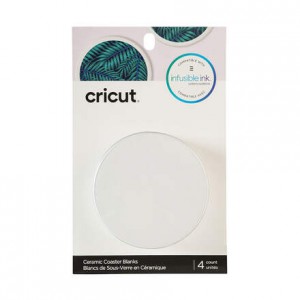 CRICUT EXPLORE/MAKER - 4 SOUS-VERRE ROND CERAMIQUE 9,1 cm INFUSIBLE INK