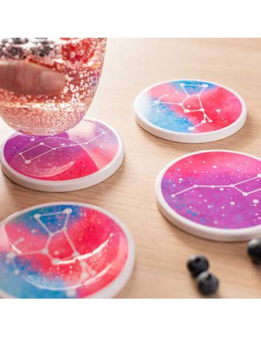 CRICUT EXPLORE/MAKER - 4 SOUS-VERRE ROND CERAMIQUE 9,1 cm INFUSIBLE INK