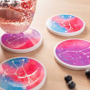 CRICUT EXPLORE/MAKER - 4 SOUS-VERRE ROND CERAMIQUE 9,1 cm INFUSIBLE INK