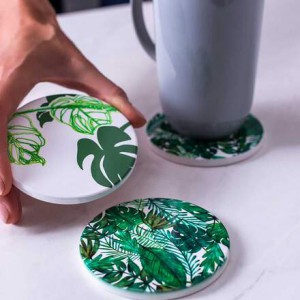 CRICUT EXPLORE/MAKER - 4 SOUS-VERRE ROND CERAMIQUE 9,1 cm INFUSIBLE INK