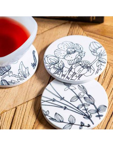 CRICUT EXPLORE/MAKER - 4 SOUS-VERRE ROND CERAMIQUE 9,1 cm INFUSIBLE INK
