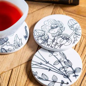 CRICUT EXPLORE/MAKER - 4 SOUS-VERRE ROND CERAMIQUE 9,1 cm INFUSIBLE INK