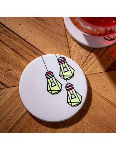 CRICUT EXPLORE/MAKER - 4 SOUS-VERRE ROND CERAMIQUE 9,1 cm INFUSIBLE INK
