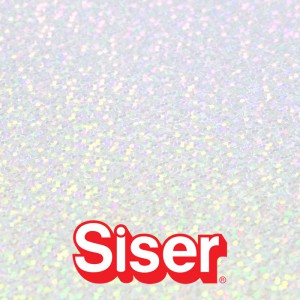 Holographic SISER - Flex Thermocollant - SILVER - la feuille de 50,8cmx30cm