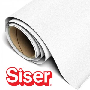 Stripflock Pro SISER - Flex Thermocollant velours - BLANC - WHITE / le mètre