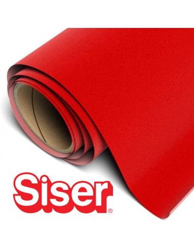Stripflock Pro SISER - Flex Thermocollant velours - BRIGHT RED / le mètre