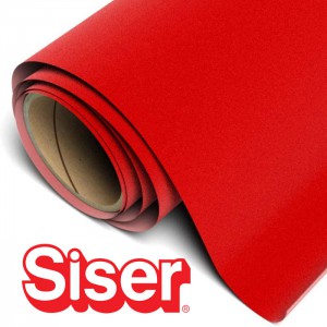 Stripflock Pro SISER - Flex Thermocollant velours - BRIGHT RED / le mètre