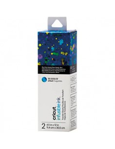 CRICUT - 2 Feuilles TRANSFERT INFUSIBLE INK 30,5X11.4 cm Splash bleu