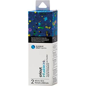 CRICUT - 2 Feuilles TRANSFERT INFUSIBLE INK 30,5X11.4 cm Splash bleu
