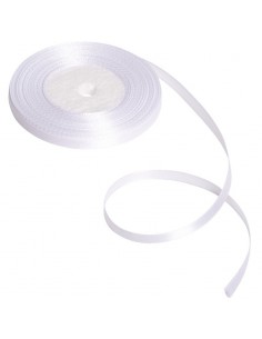 Ruban de satin blanc - rouleau de 25 mètres - largeur 0.6mm