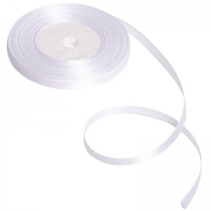 Ruban de satin blanc - rouleau de 25 mètres - largeur 0.6mm