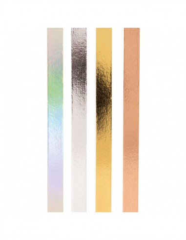 Set de washi tapes metallisés - 4 rouleaux de 5 mètres