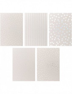 Bloc carton gris foil or, argent, rose gold, holo - 20 feuilles 250g 2