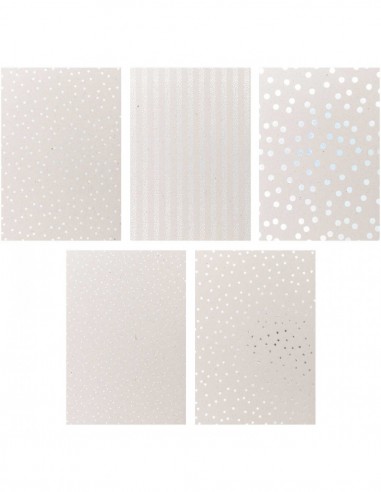 Bloc carton gris foil or, argent, rose gold, holo - 20 feuilles 250g