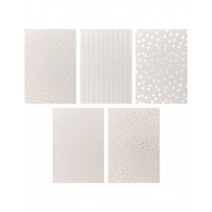 Bloc carton gris foil or, argent, rose gold, holo - 20 feuilles 250g