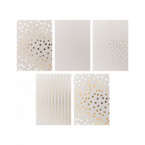 Bloc carton gris foil or, argent, rose gold, holo - 20 feuilles 250g