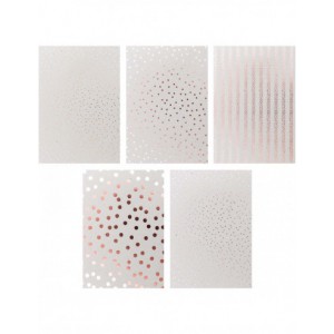 Bloc carton gris foil or, argent, rose gold, holo - 20 feuilles 250g