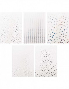 Bloc cardstock RAYURE - foil or, argent,holo, rose gold - 20 feuilles 270g 2