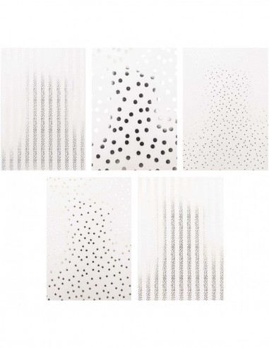 Bloc cardstock RAYURE - foil or, argent,holo, rose gold - 20 feuilles 270g
