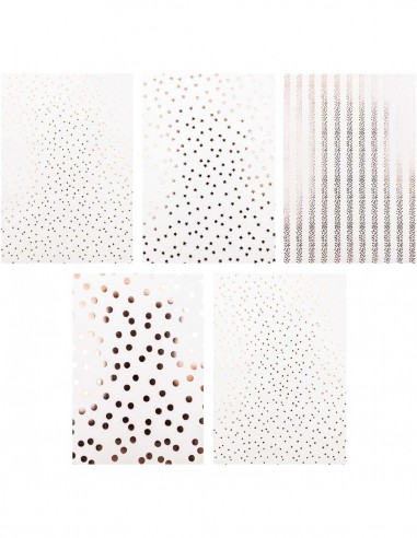 Bloc cardstock RAYURE - foil or, argent,holo, rose gold - 20 feuilles 270g