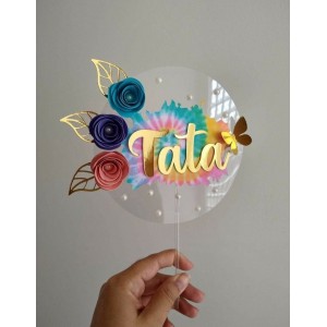10 Tiges en plastique transparent rigide (ideal pour support cake topper)
