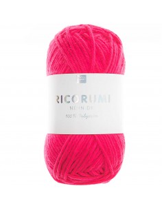 Fil RICORUMI DK 100% coton - FLUO / Rose - 002