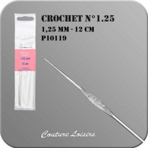 Crochet acier : 1,25 mm