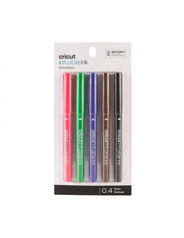 CRICUT EXPLORE/MAKER - 5 STYLOS POINTE fine 0.4 MM INFUSIBLE INK - sublimation