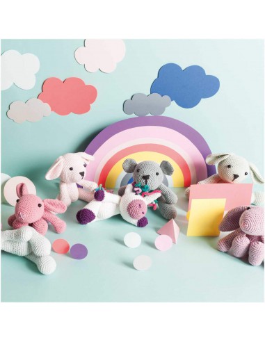 Yeux pour amigurumi et création de jouets - 4 Bouton RICORUMI,  BRUN-NOIR, 8,5mm