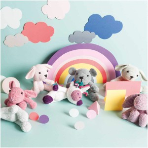 Yeux pour amigurumi et création de jouets - 4 Bouton RICORUMI,  BRUN-NOIR, 8,5mm