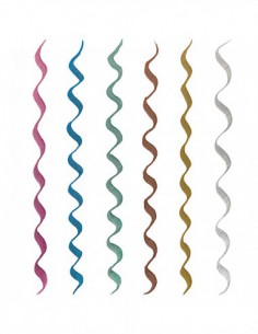 Stylo feutre brush pen metallique - 6 couleurs 2