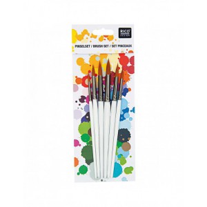 Set de 6 pinceaux  ronds - tailles assorties