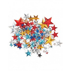 Strass - 300 pièces - étoiles multicolores