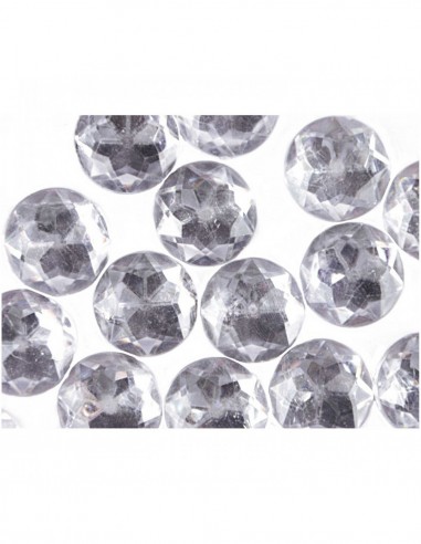 Strass - 30 pièces -  cercle transparent 20mm -  grand