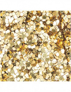 Grosses paillettes rondes dorées - 6g 2